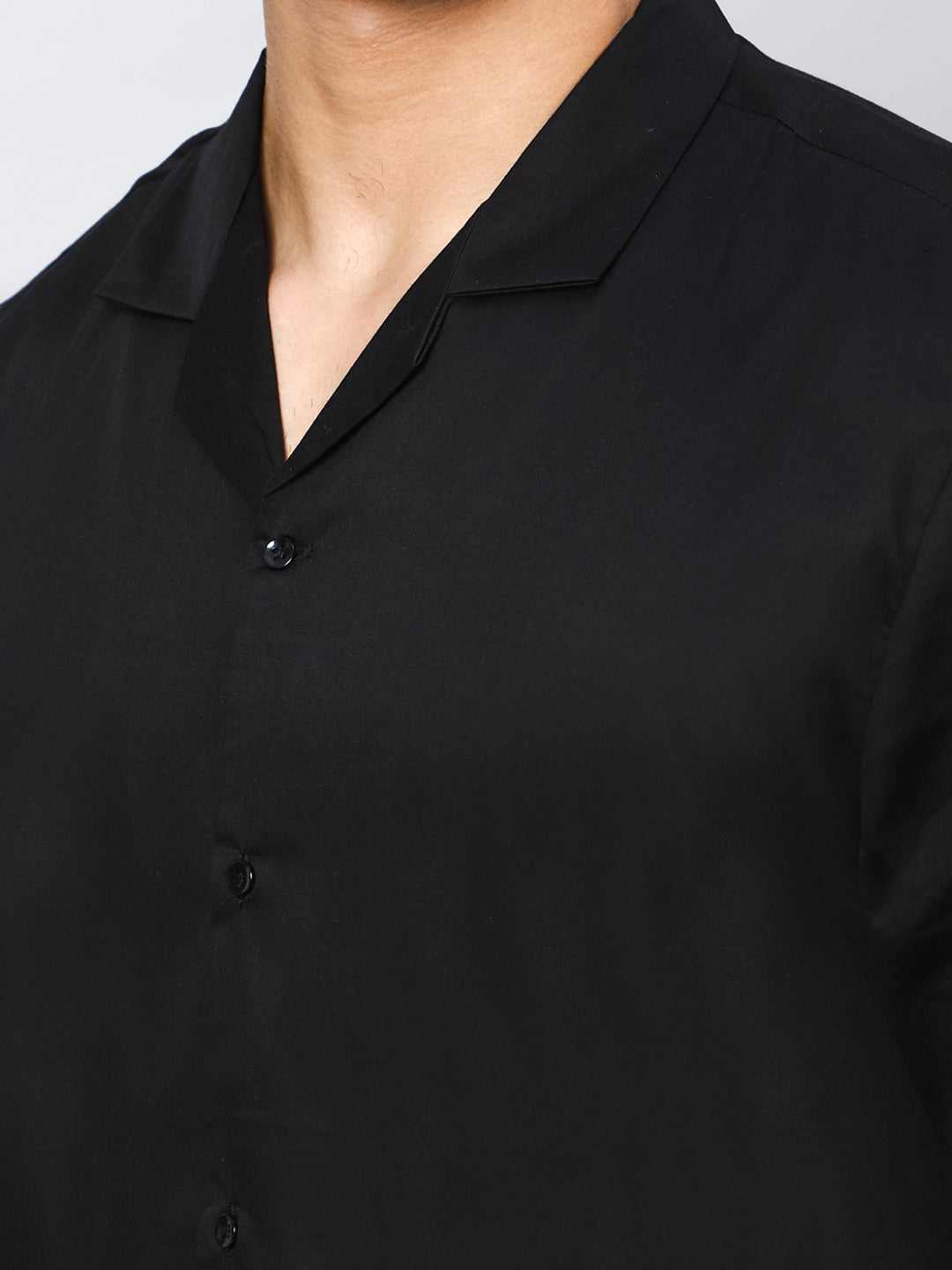 Anchor Black Oversized Cotton Shirt