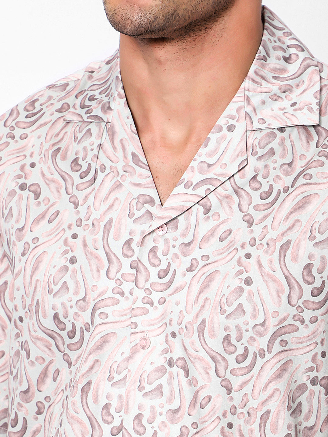 Groovy Pattern Oversized Cotton Shirt