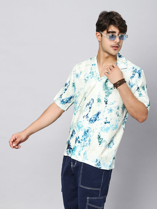 Technicolour Tribe Oversized Viscose Shirt