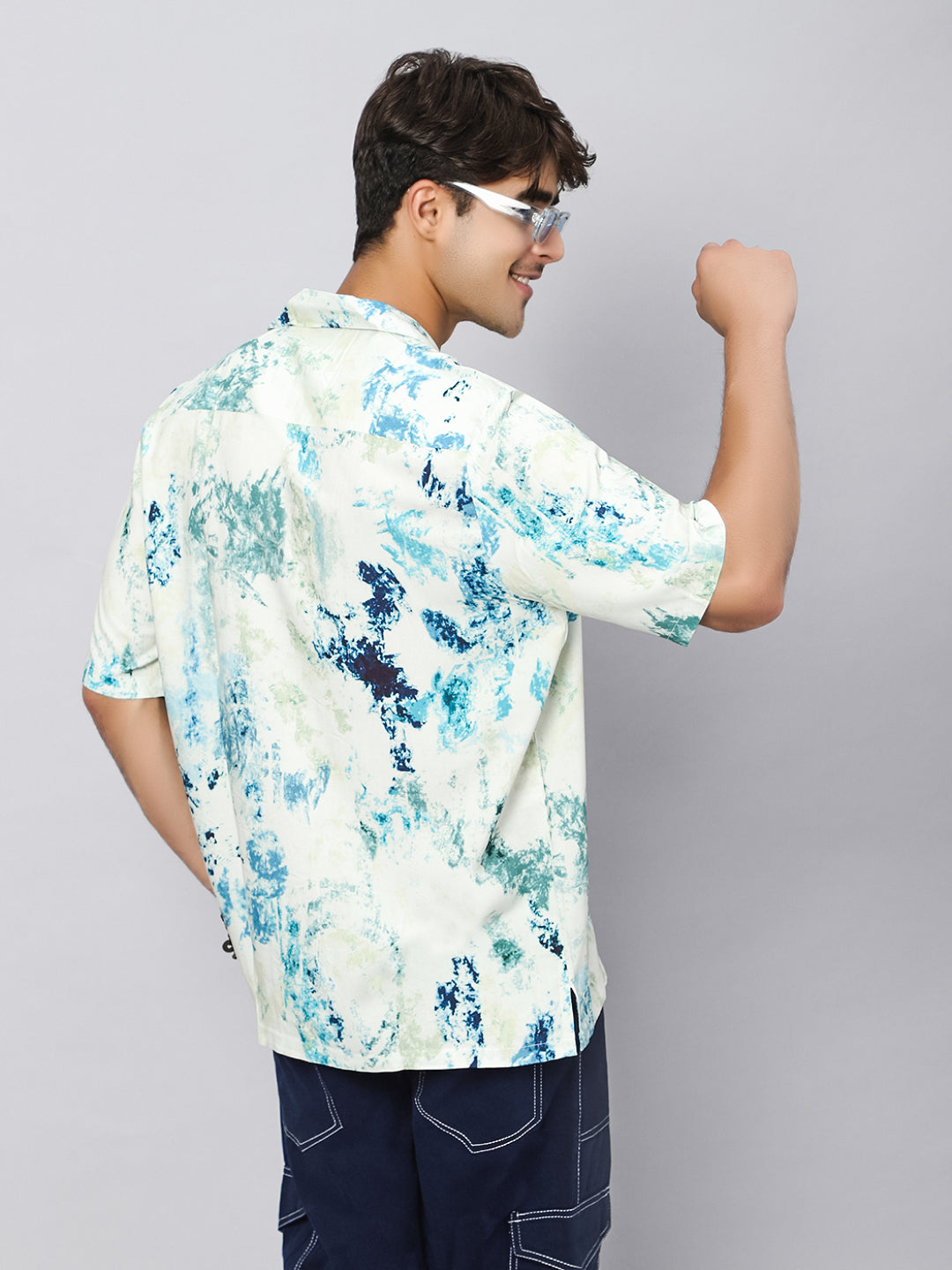 Technicolour Tribe Oversized Viscose Shirt