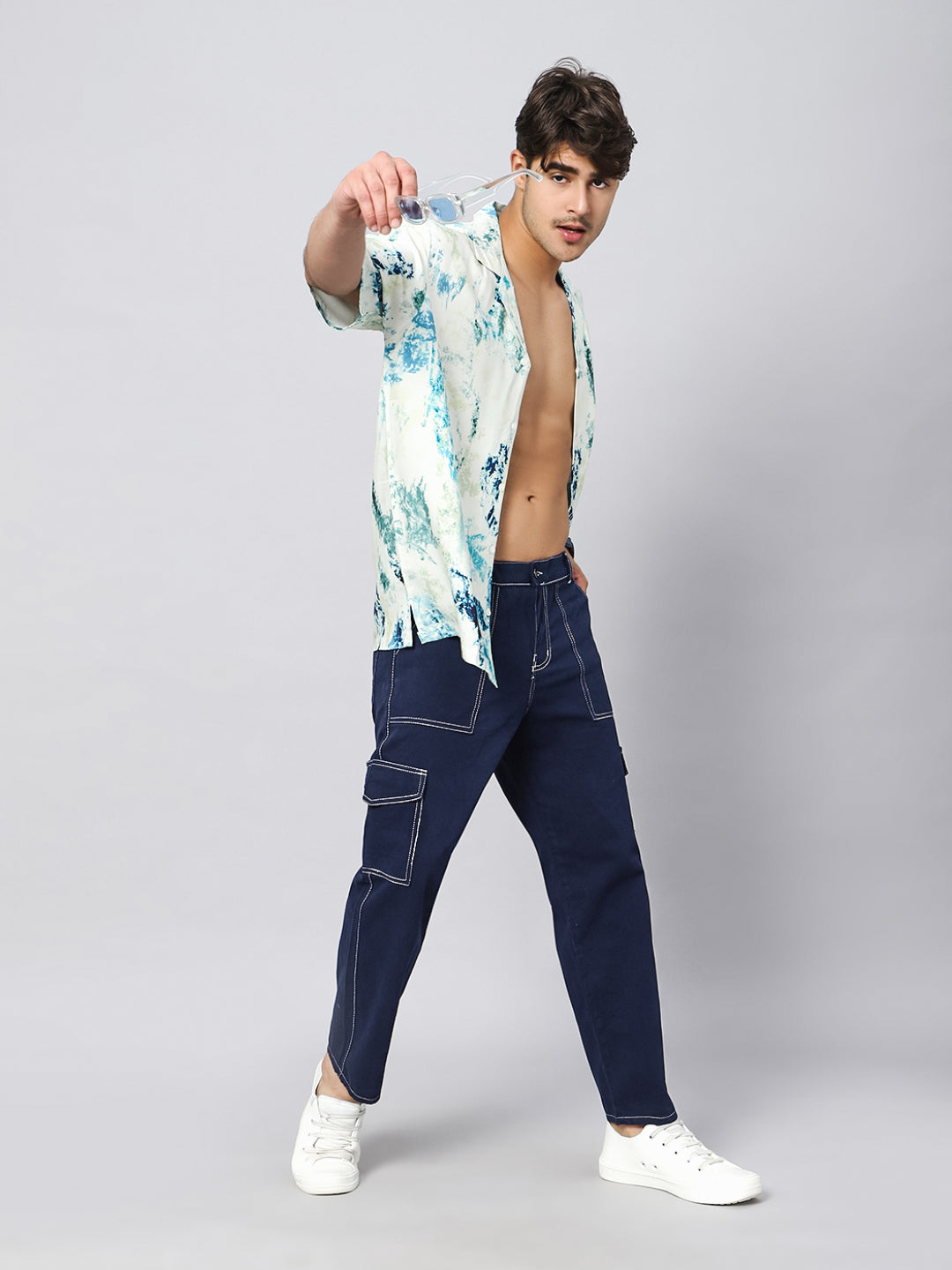 Technicolour Tribe Oversized Viscose Shirt