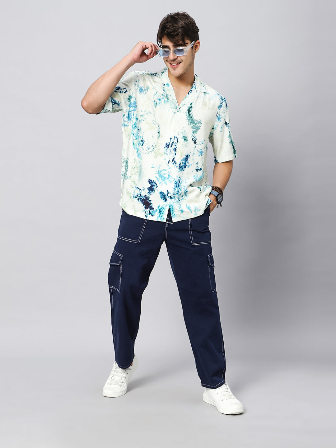Technicolour Tribe Oversized Viscose Shirt