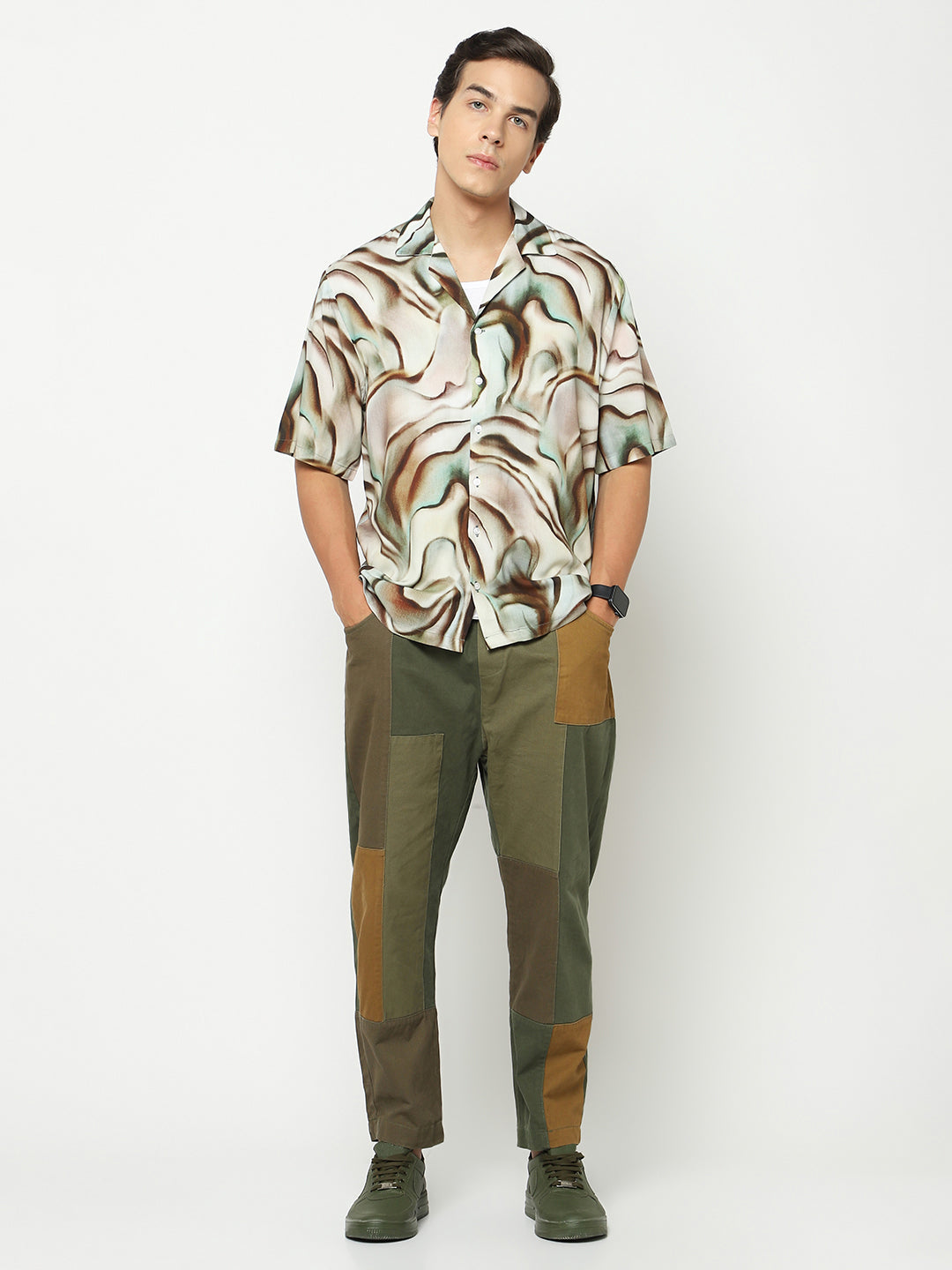 Brushstroke Oversized Viscose Shirt
