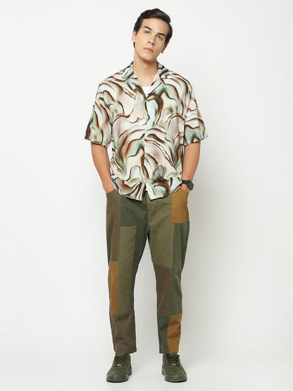 Brushstroke Oversized Viscose Shirt