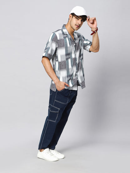 Crosshatch Plaid Oversized Cotton Shirt