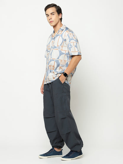 Modern Geometric Oversized Cotton Shirt