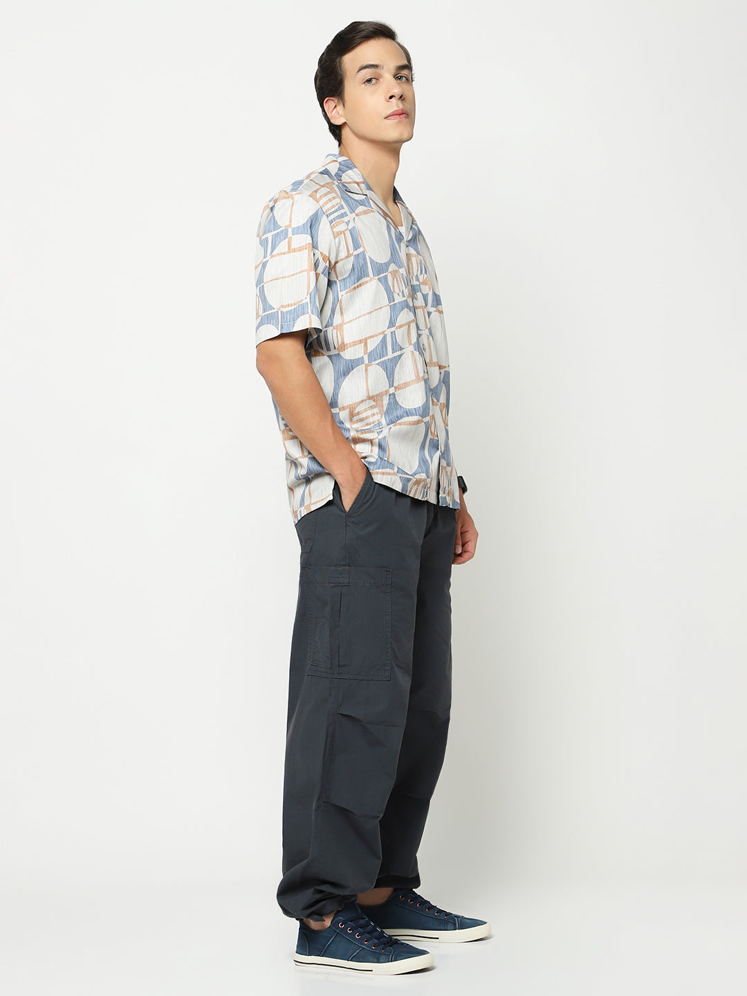 Modern Geometric Oversized Cotton Shirt