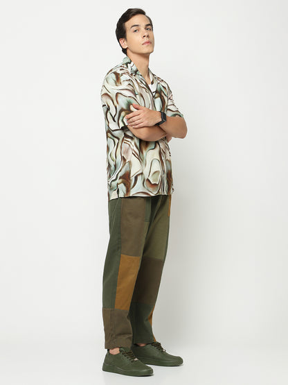 Brushstroke Oversized Viscose Shirt