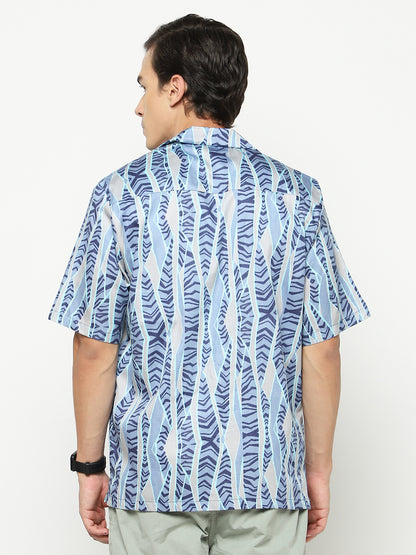Broken Stripe Oversized Cotton Shirt