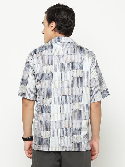 Roof Texture Oversized Cotton Shirt
