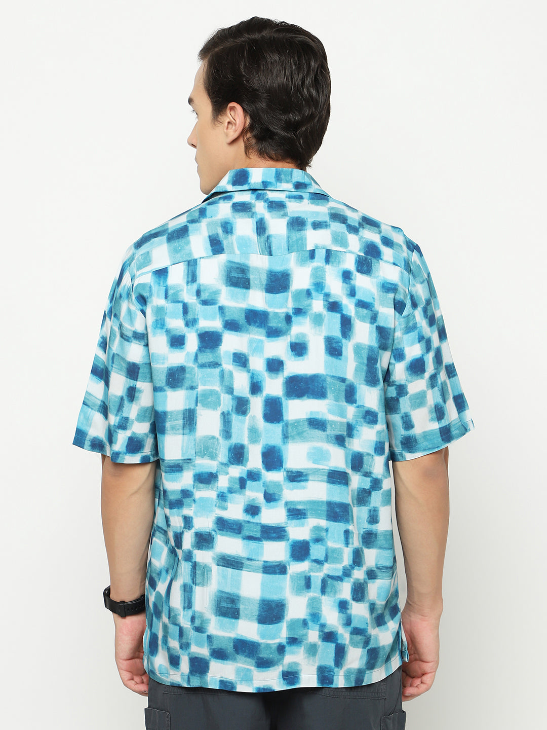 Checked Oversized Viscose Shirt