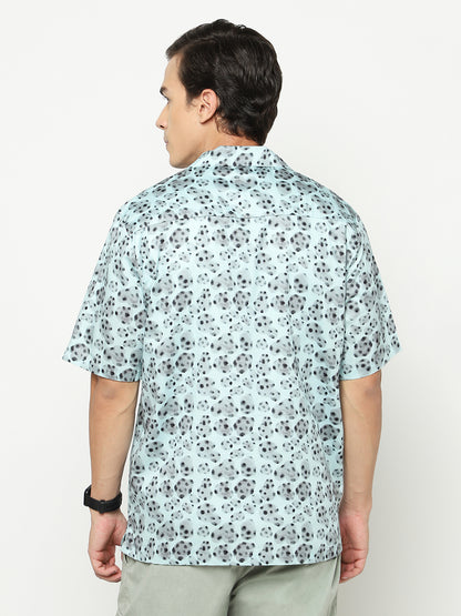 Vintage Leopard Oversized Cotton Shirt