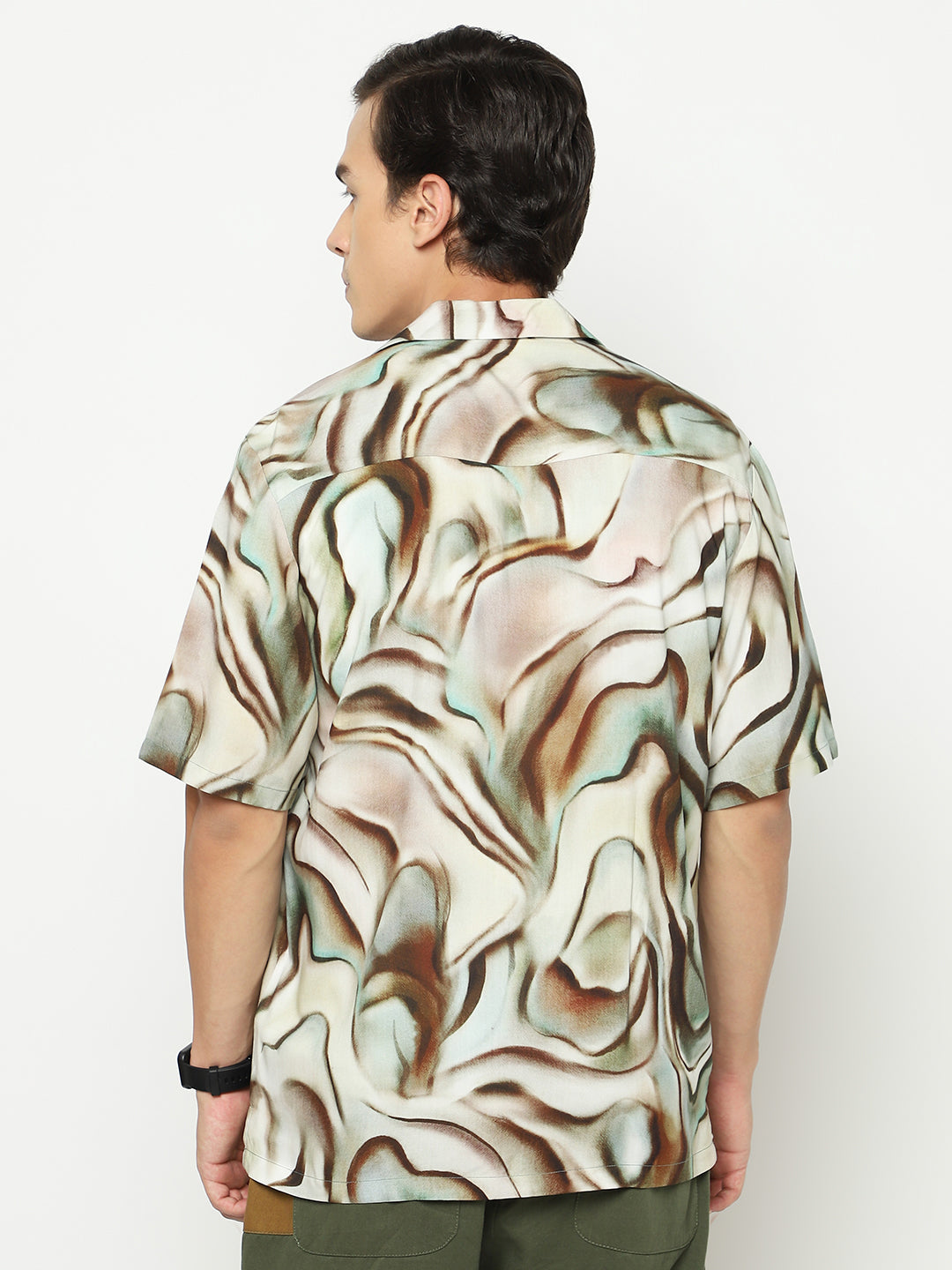Brushstroke Oversized Viscose Shirt