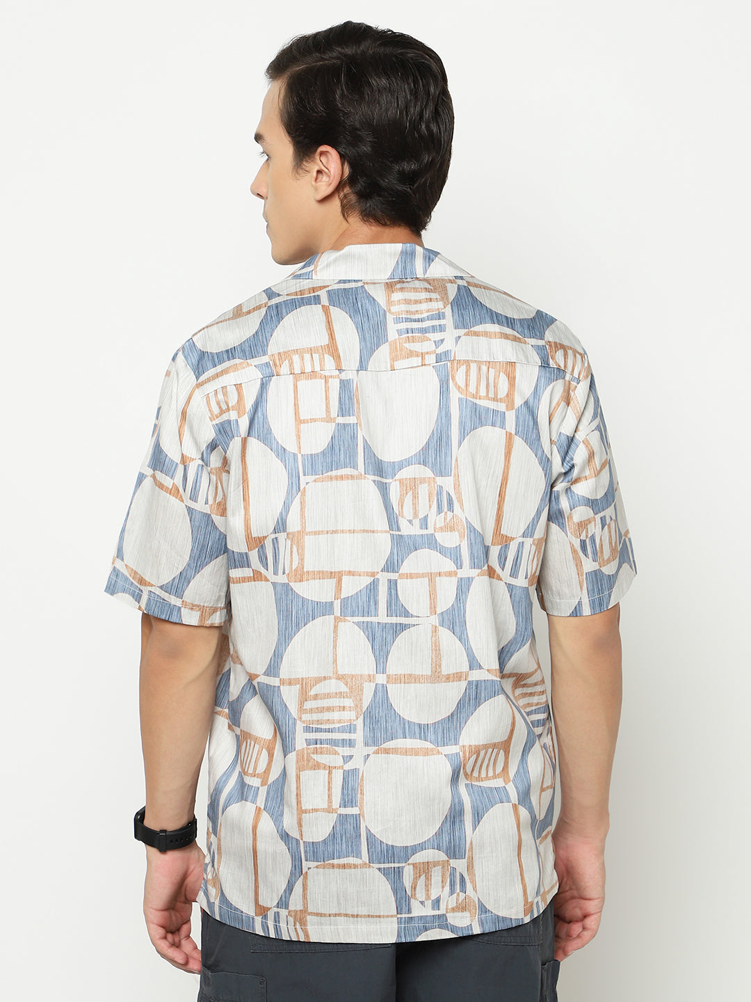 Modern Geometric Oversized Cotton Shirt