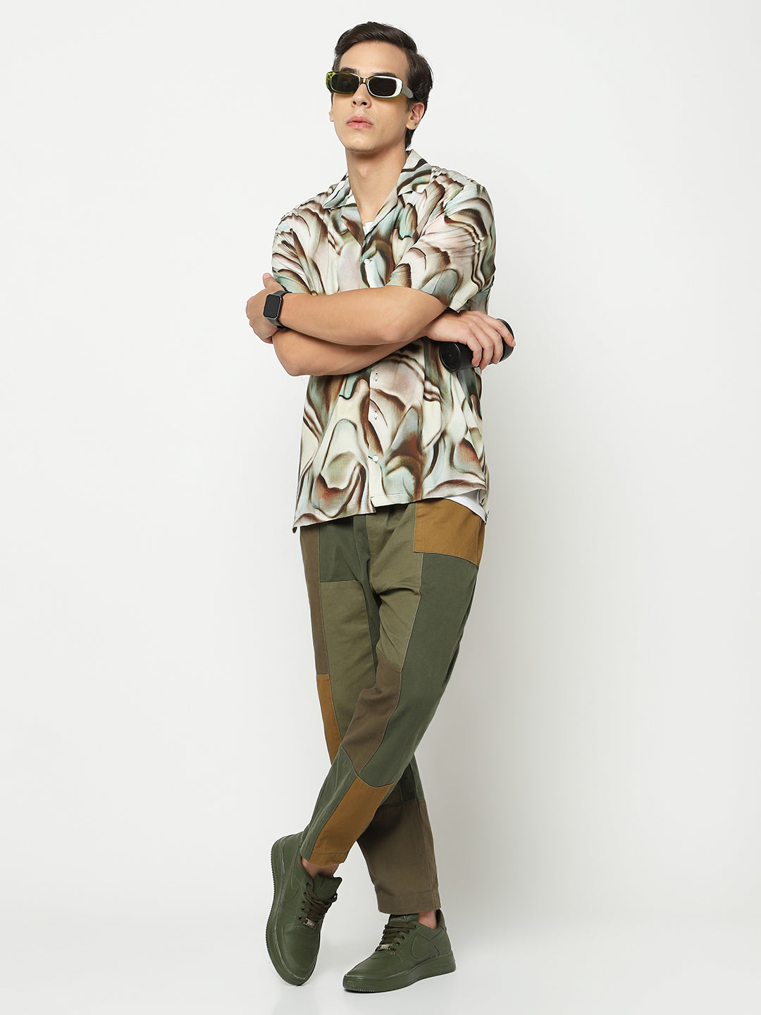 Brushstroke Oversized Viscose Shirt