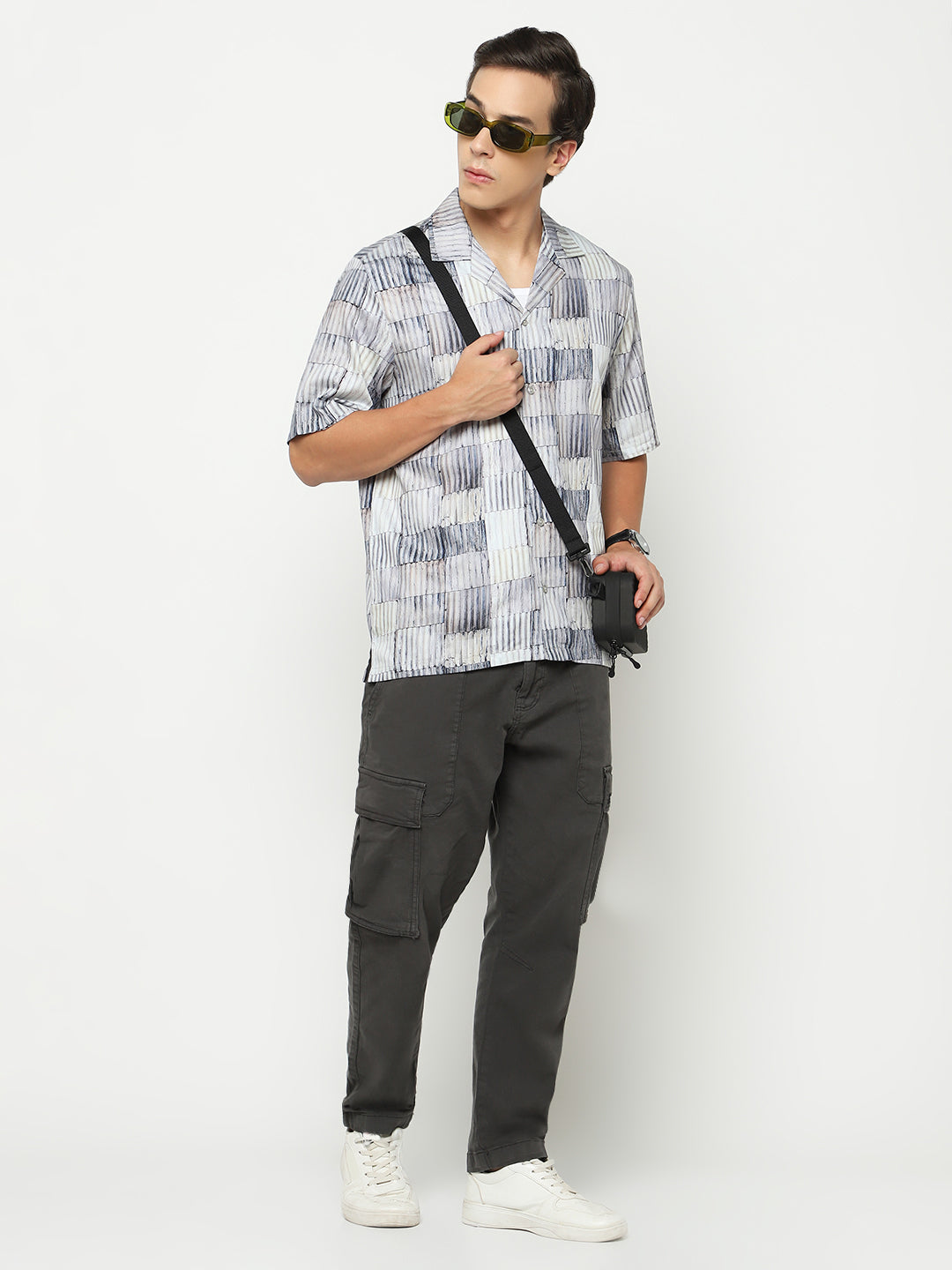 Roof Texture Oversized Cotton Shirt