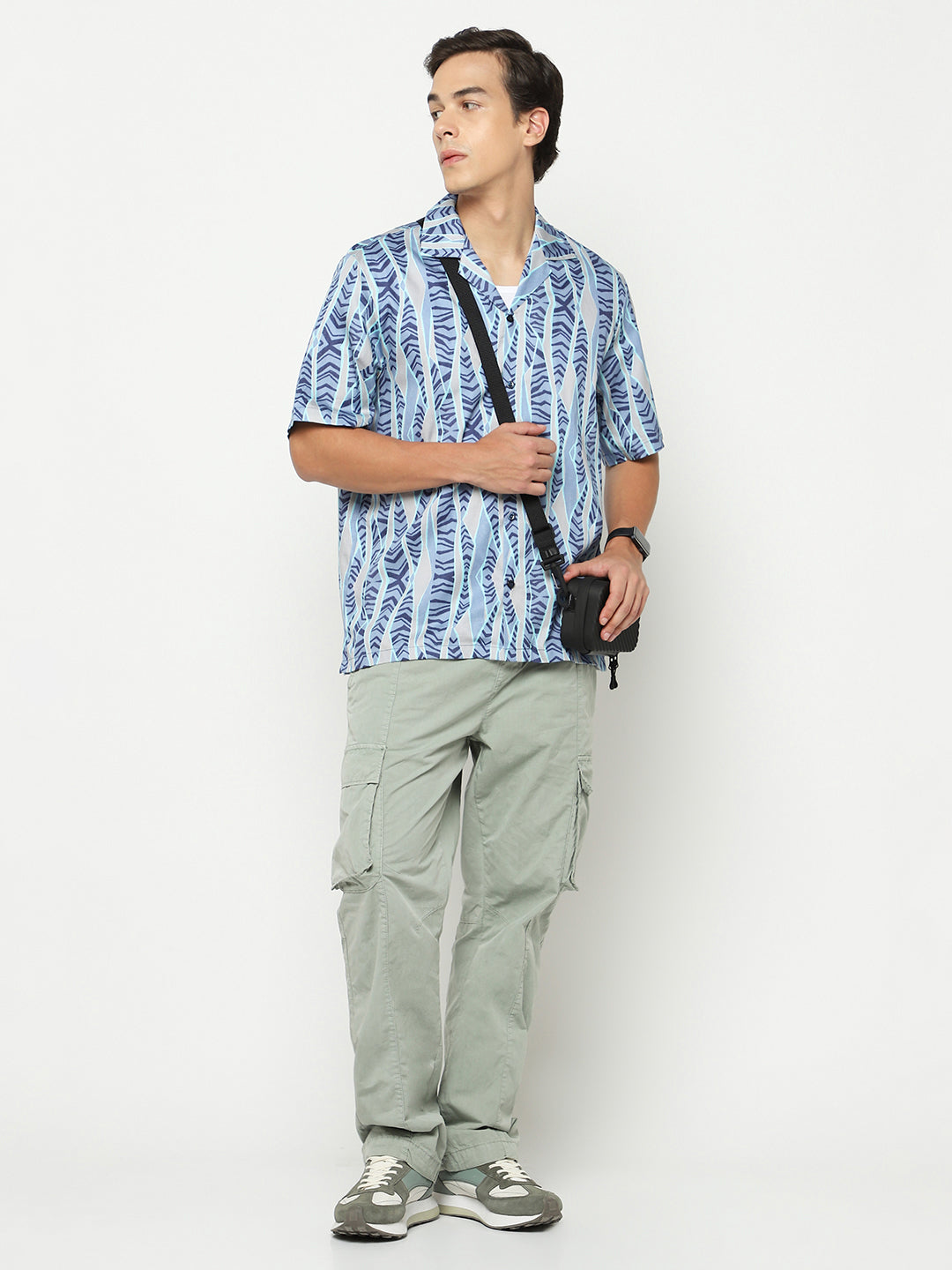 Broken Stripe Oversized Cotton Shirt