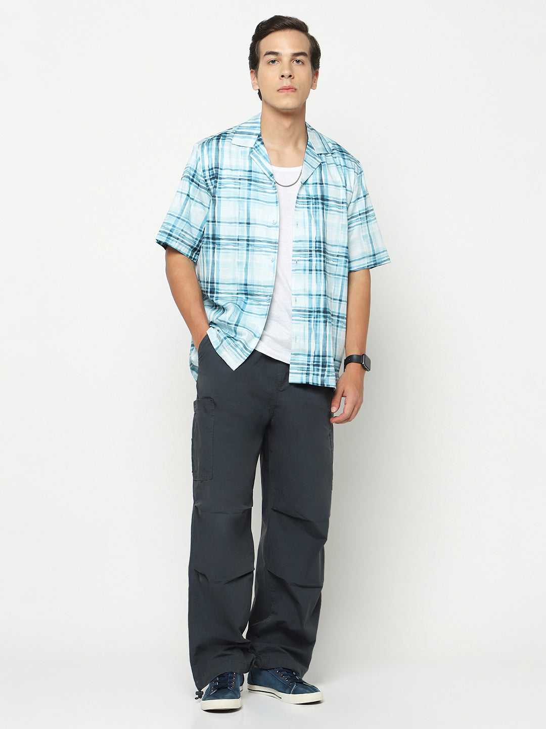 Modern Plaid Oversized Cotton Shirt